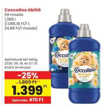 Spar Coccolino Öblítő ajánlat