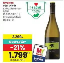 Spar NYAKAS Irsai Olivér ajánlat