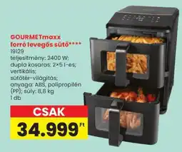 Spar GOURMETmaxx forró levegős sütő ajánlat