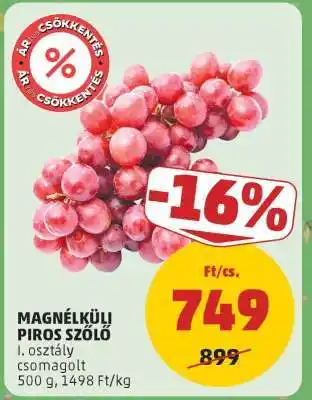 Magnélküli Piros Szőlő