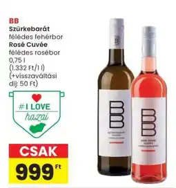 Spar BB Szürkebarát / Rosé Cuvée ajánlat