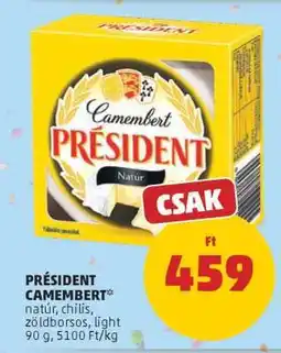 PENNY PRÉSIDENT CAMEMBERT ajánlat