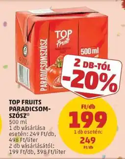 PENNY Top Fruits Paradicsomszósz ajánlat