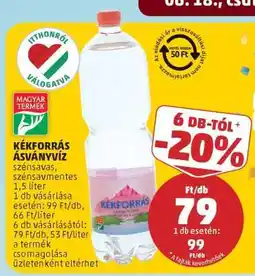 PENNY Kékforrás Ásványvíz ajánlat