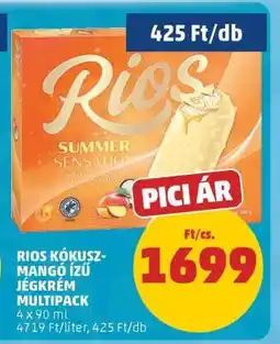 PENNY RIOS KÓKUSZ-MANGÓ ÍZŰ JÉGKRÉM MULTIPACK ajánlat