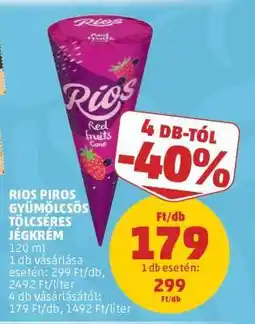PENNY RIOS PIROS GYÜMÖLCSÖS TÖLCSÉRES JÉGKRÉM ajánlat
