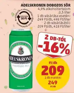 PENNY Adelskronen Dobozos Sör ajánlat
