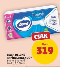 PENNY ZEWA DELUXE PAPÍRZSEBKENDŐ ajánlat