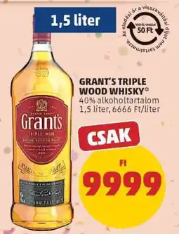 PENNY GRANT’S TRIPLE WOOD WHISKY ajánlat