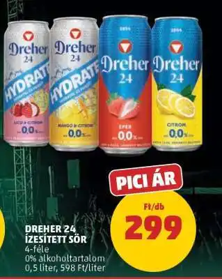 PENNY Dreher 24, ízesített sör ajánlat