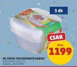 PENNY MC FRESH FRISSENTARTÓ DOBOZ ajánlat