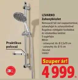 Lidl LIVARNO Zuhanykészlet ajánlat