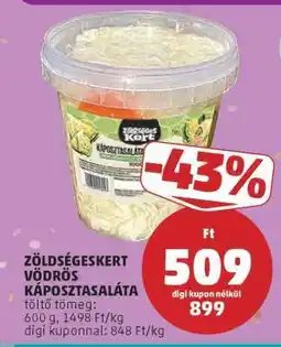 PENNY ZÖLDSÉGESKERT VÖDRÖS KÁPOSZTASALÁTA ajánlat