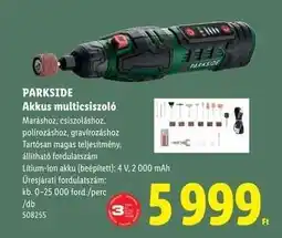 Lidl PARKSIDE Akkus multicsiszoló ajánlat