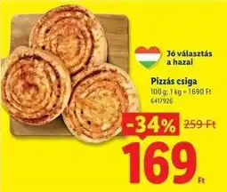 Lidl Pizzás csiga ajánlat
