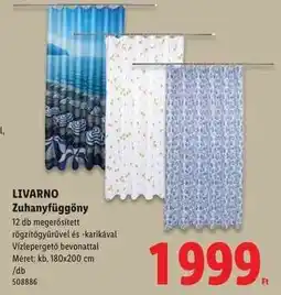 Lidl Livarno Zuhanyfüggöny ajánlat