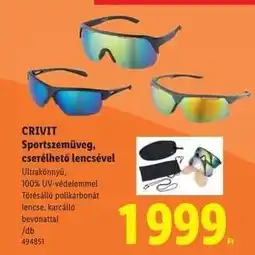 Lidl CRIVIT Sportszemüveg, cserélhető lencsével ajánlat