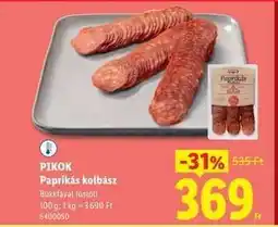 Lidl PIKOK Paprikás kolbász ajánlat