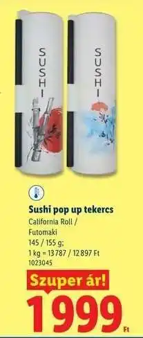 Lidl Sushi pop up tekercs ajánlat