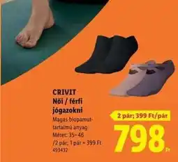 Lidl CRIVIT Női / férfi jógazokni ajánlat