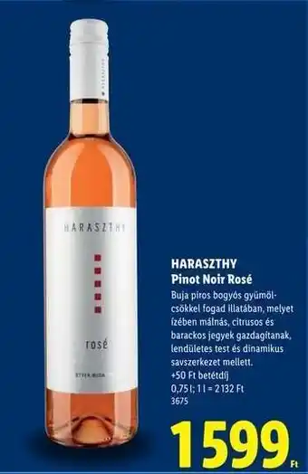 Lidl HARASZTHY Pinot Noir Rosé ajánlat