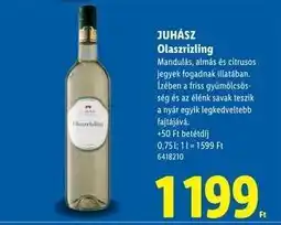 Lidl Juhász Olaszrizling ajánlat