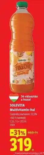 Lidl SOLEVITA Multivitamin-ital ajánlat