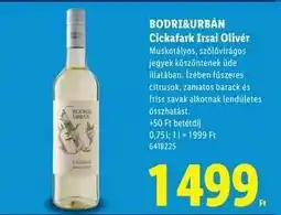Lidl Bodri & Urbán Cickafark Irsai Olivér ajánlat