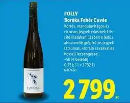 Lidl FOLLY Boróka Fehér Cuvée ajánlat