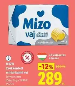 Lidl MIZO Csökkentett zsírtartalmú vaj ajánlat