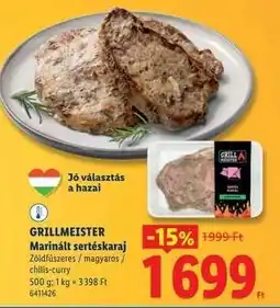 Lidl GRILLMEISTER Marinált sertéskaraj ajánlat