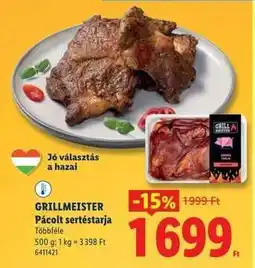 Lidl GRILLMEISTER Pácolt sertéstarja ajánlat