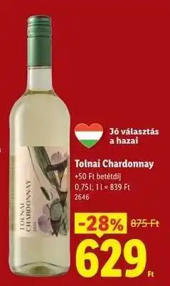 Lidl TOLNAI Chardonnay ajánlat