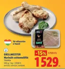 Lidl Grillmeister Marinált csirkemellfilé ajánlat