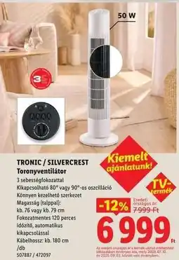 Lidl TRONIC / SILVERCREST Toronyventilátor ajánlat