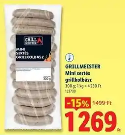 Lidl GRILLMEISTER Mini sertés grillkolbász ajánlat
