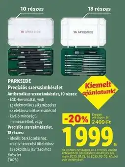 Lidl PARKSIDE Precíziós szerszámkészlet ajánlat