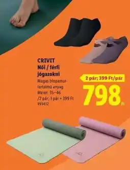 Lidl CRIVIT Női / férfi jógazokni ajánlat