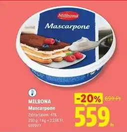 Lidl MILBONA Mascarpone ajánlat