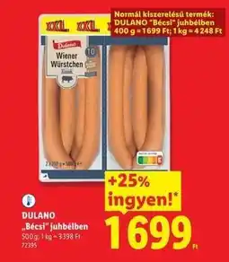 Lidl DULANO Bécsi juhbélben ajánlat
