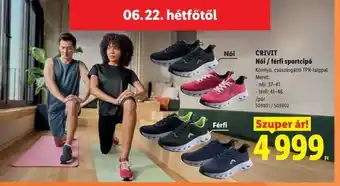 Lidl CRIVIT Női / férfi sportcipő ajánlat