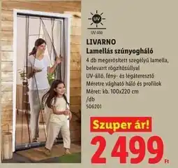 Lidl LIVARNO Lamellás szúnyogháló ajánlat