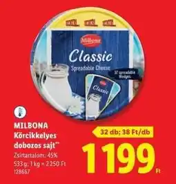 Lidl MILBONA Körcikkelyes dobozos sajt ajánlat