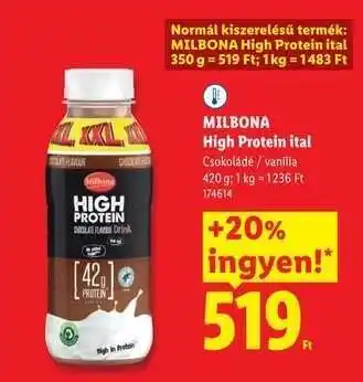 Lidl MILBONA High Protein ital ajánlat