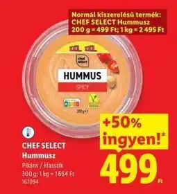 Lidl CHEF SELECT Hummusz ajánlat