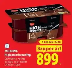 Lidl MILBONA High Protein puding ajánlat