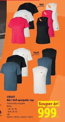 Lidl CRIVIT ajánlat