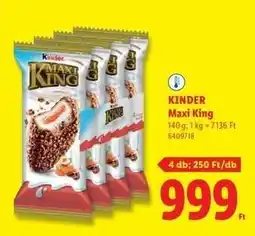 Lidl KINDER Maxi King ajánlat