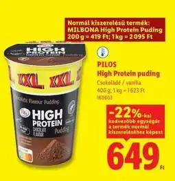 Lidl Pilos High protein puding ajánlat