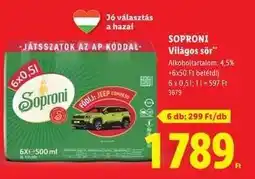 Lidl SOPRONI Világos sör ajánlat